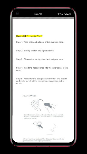 Haylou GT 7 Guide Screen 2