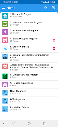Android application Family Info Management System screenshort