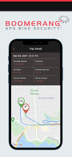 Boomerang GPS Bike Anti-Theft Screen 3