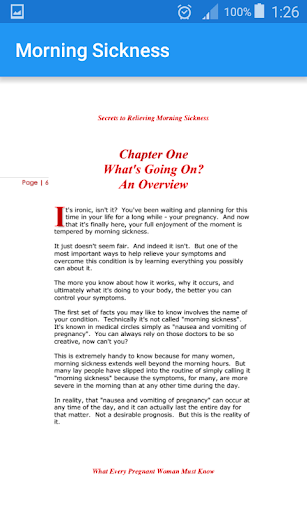 Relieving Morning Sickness