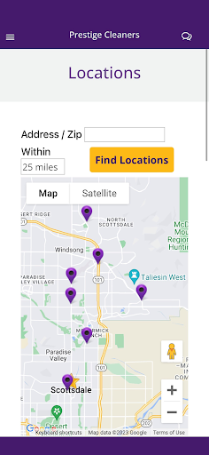 Android application Prestige Cleaners AZ screenshort