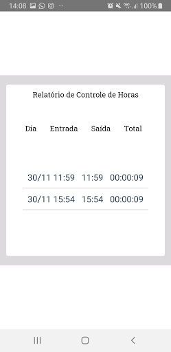 Android application HT Ponto Eletrônico screenshort