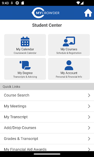 MyCrowder - Crowder College Screen 2