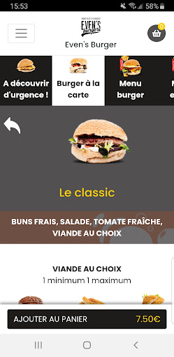 Evens burger Screen 3