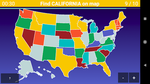US Map Quiz - 50 States Quiz - 1.0.20 APK + Mod (Free purchase) for Android