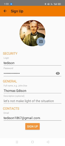 Android application The Zing app screenshort