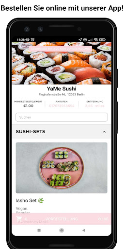 Android application YaMe Sushi screenshort