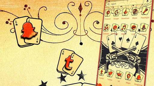 Vintage Cards Launcher Theme Screen 2