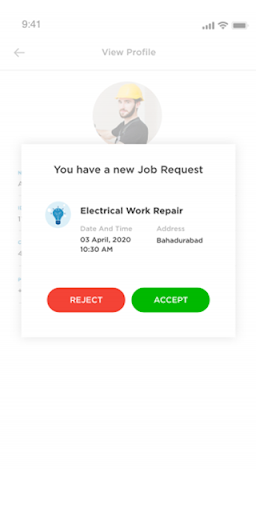 Android application Helpp Partner screenshort