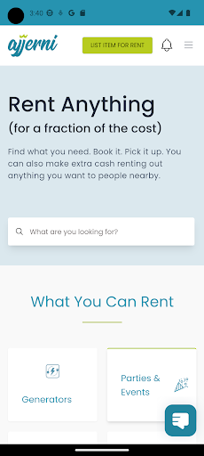 Android application Ajjerni - Rent Anything screenshort