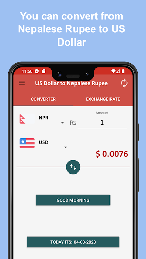US Dollar to Nepalese Rupee Screen 3