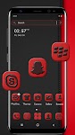 screenshot of Black Red Leather Theme