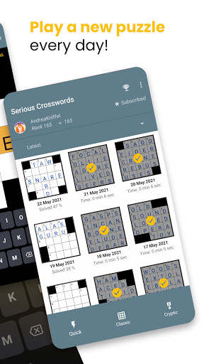 Serious Crosswords - daily Screen 2