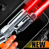 Laser gun blaster simulator icon
