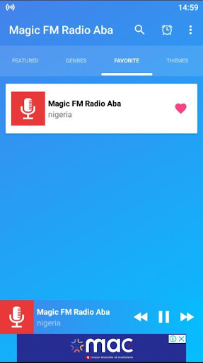 Android application NG magic fm radio aba screenshort