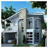 minimalist two-storey house icon