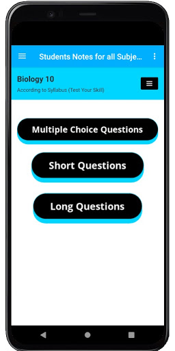 Notes for all subjects Screen 3