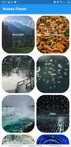 Android application Noises Planet Meditate, sleep screenshort
