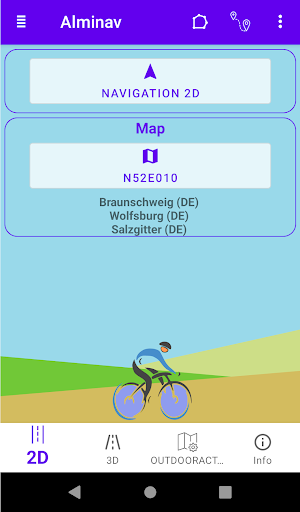 Android application Alminav: Offline Outdoor Navi screenshort