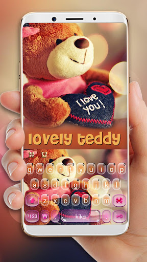 Android application Lovely Brown Teddy Keyboard Th screenshort