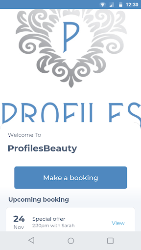 Android application ProfilesBeauty screenshort