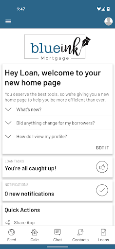 Android application BlueInkMortgage screenshort