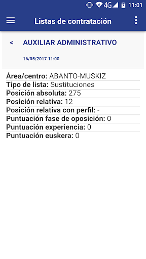 Listas Contratación Osakidetza Screen 3