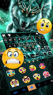 Thunder Neon Wolf Keyboard Theme 6.0.1129_8 screenshots 3