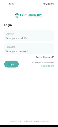 Android application Locumprime screenshort