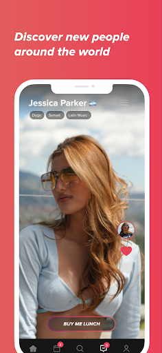 Android application Crema: Social Meal Video Chat screenshort