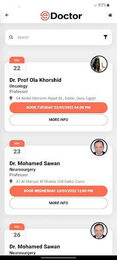 eDoctor Patients Screen 3