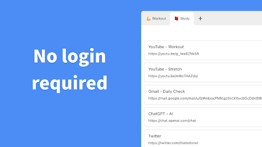 Screenshot of LinkList - Open links quickly