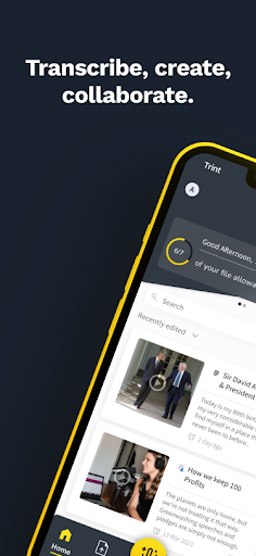 Screenshot of Trint