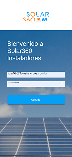 Android application Solar360 installers screenshort