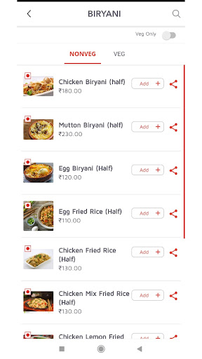 ChinuGoli : Food Delivery App Screen 2