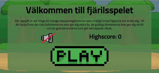 Android application Fjärilsspelet screenshort