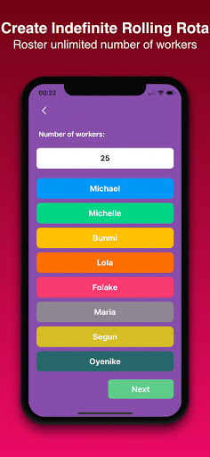 Android application Simple Rota Maker - For Shifts screenshort