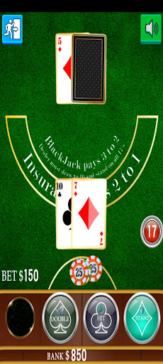 Android application Blackjack 21 Puzzle screenshort