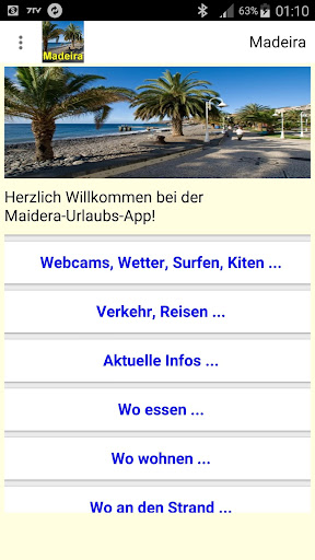 Android application Madeira App für den Urlaub screenshort