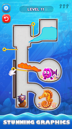 Game screenshot Save The Fish 2 - ピンパズル apk download