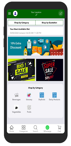 Android application easyvegie screenshort