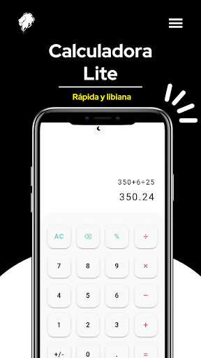 Android application Calculadora Lite screenshort