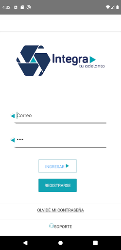 Android application Integra Tu Adelanto screenshort
