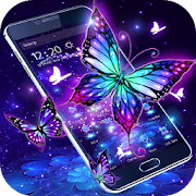 3D Purple Butterfly Theme 