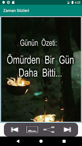 Android application Zaman Sözleri screenshort