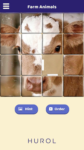 Farm Animals Sliding Puzzle Screen 2