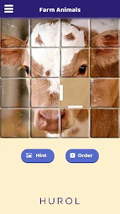 Farm Animals Sliding Puzzle