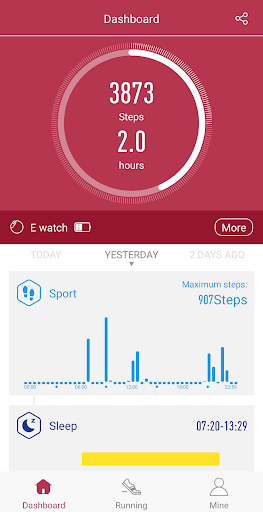 Android application XORO Fit screenshort
