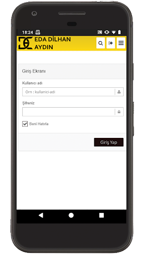 Android application Eda Dilhan Aydın screenshort