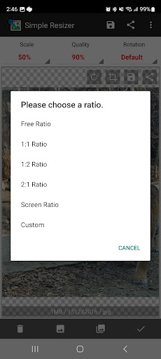 Reducing Image File Size Screen 3